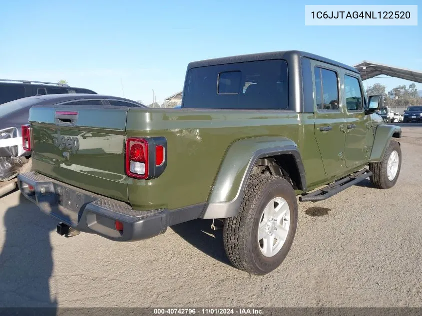 2022 Jeep Gladiator Sport S 4X4 VIN: 1C6JJTAG4NL122520 Lot: 40742796