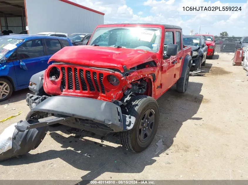 2023 Jeep Gladiator Sport 4X4 VIN: 1C6HJTAG2PL559224 Lot: 40114910