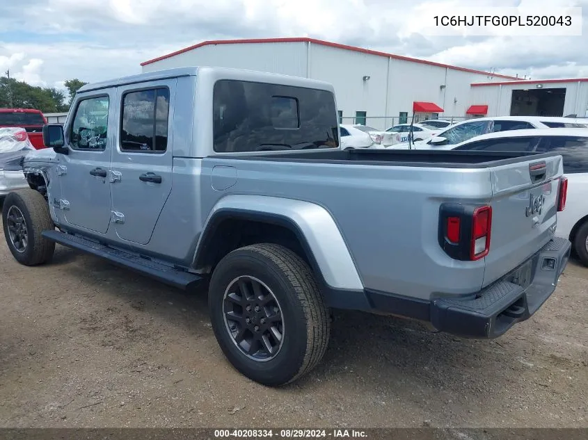 2023 Jeep Gladiator Overland 4X4 VIN: 1C6HJTFG0PL520043 Lot: 40208334