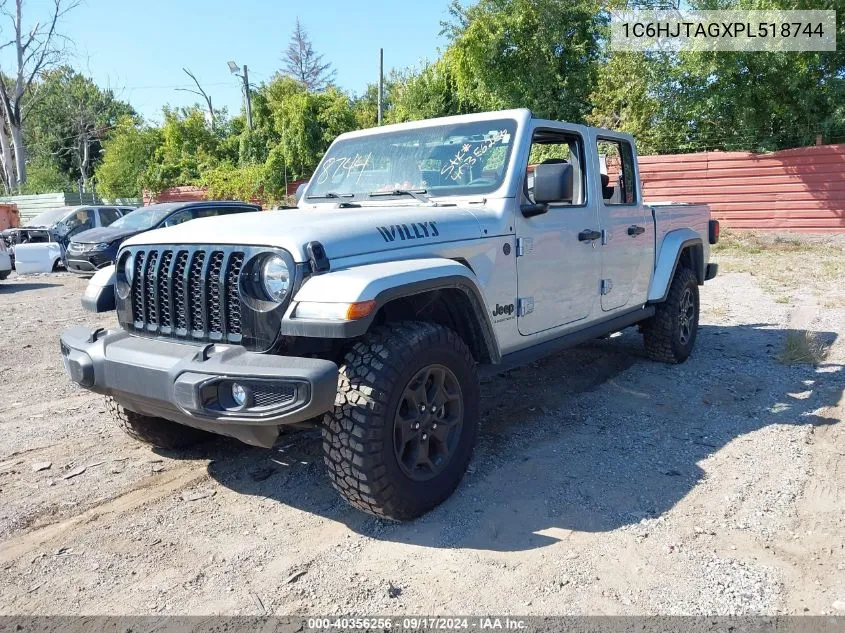 2023 Jeep Gladiator Willys 4X4 VIN: 1C6HJTAGXPL518744 Lot: 40356256