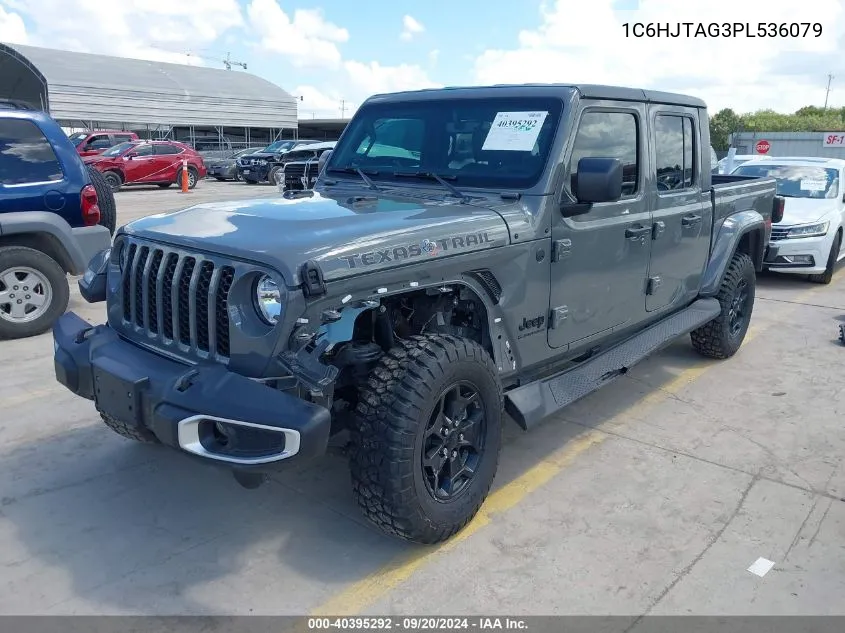 2023 Jeep Gladiator Texas Trail 4X4 VIN: 1C6HJTAG3PL536079 Lot: 40395292