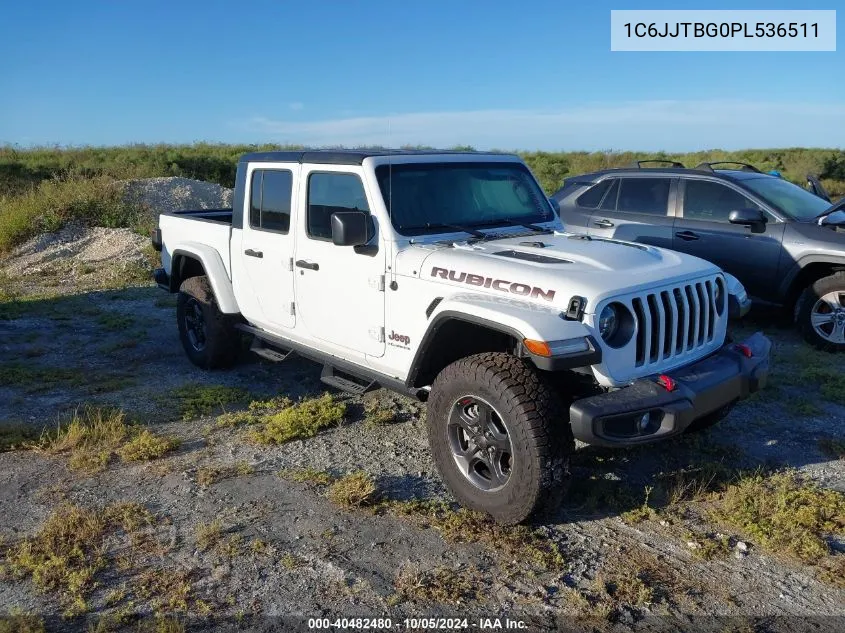 2023 Jeep Gladiator Rubicon VIN: 1C6JJTBG0PL536511 Lot: 40482480