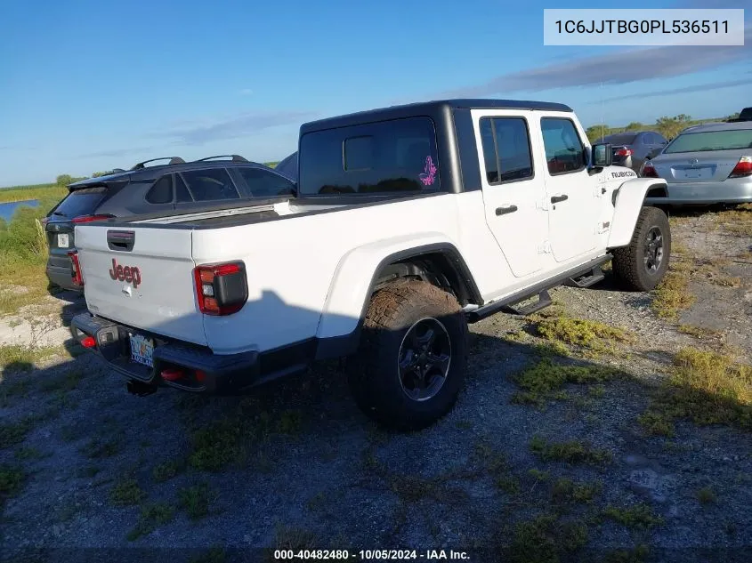 2023 Jeep Gladiator Rubicon VIN: 1C6JJTBG0PL536511 Lot: 40482480