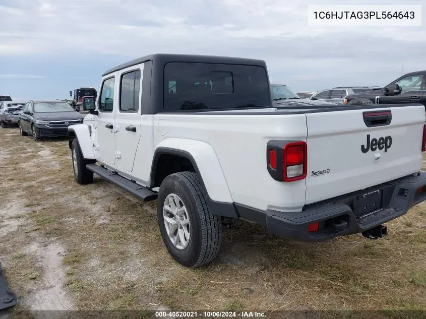 2023 Jeep Gladiator Sport S 4X4 VIN: 1C6HJTAG3PL564643 Lot: 40520021