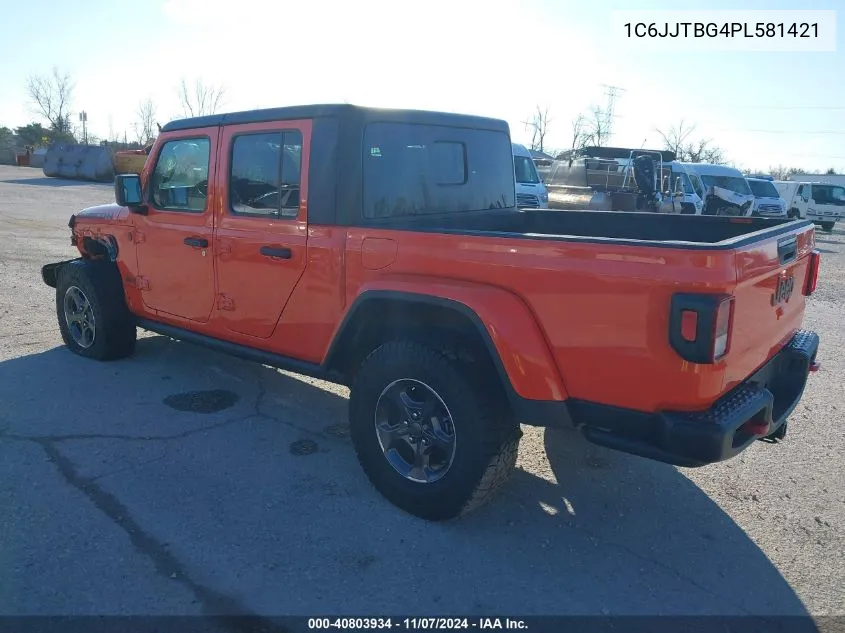 2023 Jeep Gladiator Rubicon 4X4 VIN: 1C6JJTBG4PL581421 Lot: 40803934