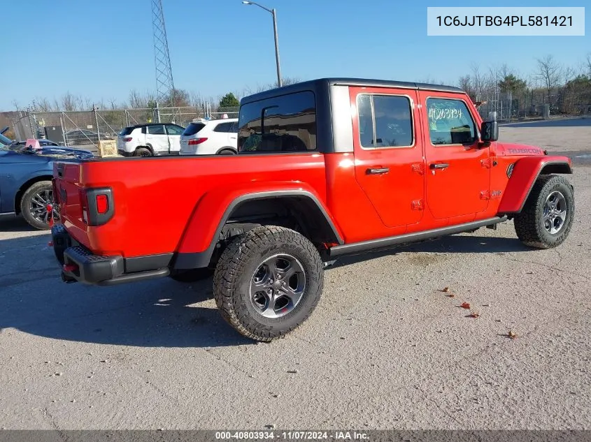 2023 Jeep Gladiator Rubicon 4X4 VIN: 1C6JJTBG4PL581421 Lot: 40803934