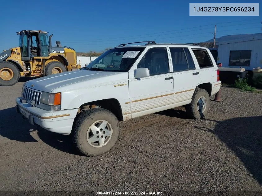 1993 Jeep Grand Cherokee Limited VIN: 1J4GZ78Y3PC696234 Lot: 40177234