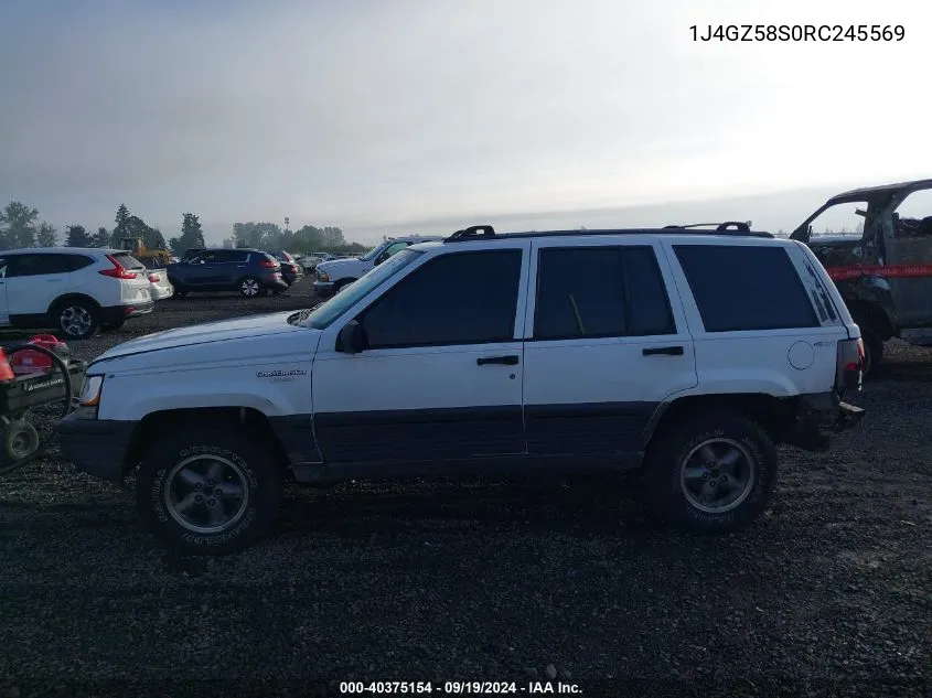 1994 Jeep Grand Cherokee Laredo VIN: 1J4GZ58S0RC245569 Lot: 40375154