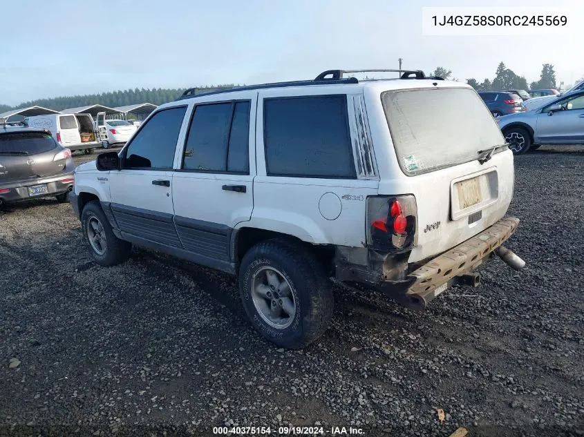 1994 Jeep Grand Cherokee Laredo VIN: 1J4GZ58S0RC245569 Lot: 40375154