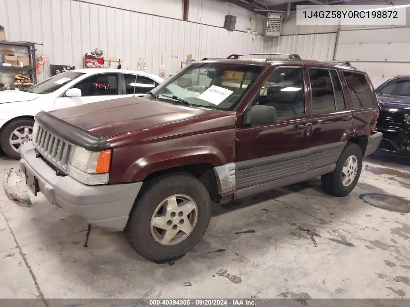 1994 Jeep Grand Cherokee Laredo VIN: 1J4GZ58Y0RC198872 Lot: 40394305