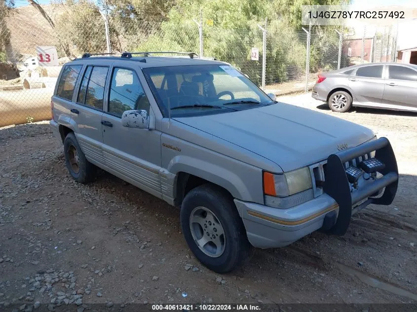 1994 Jeep Grand Cherokee Limited VIN: 1J4GZ78Y7RC257492 Lot: 40613421