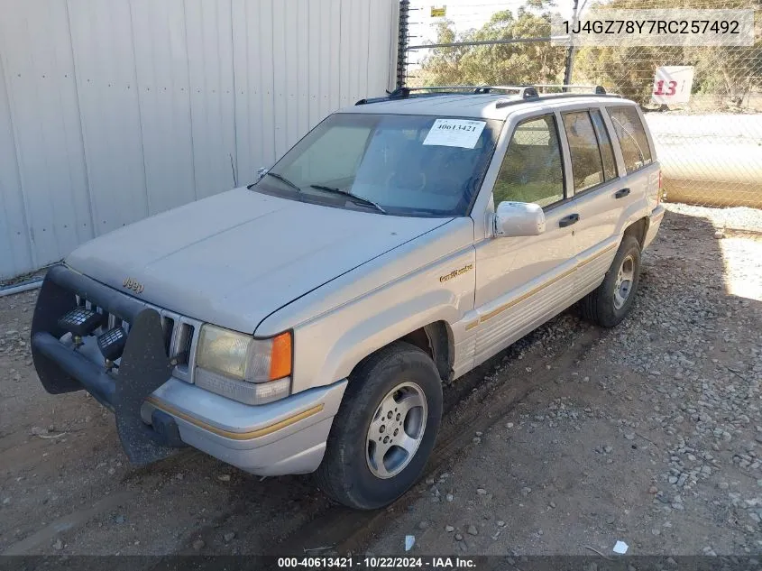 1994 Jeep Grand Cherokee Limited VIN: 1J4GZ78Y7RC257492 Lot: 40613421