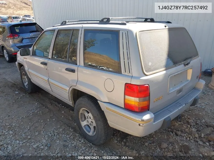 1994 Jeep Grand Cherokee Limited VIN: 1J4GZ78Y7RC257492 Lot: 40613421