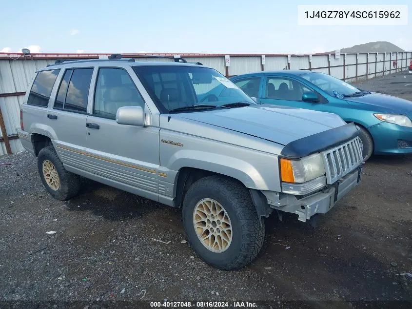 1995 Jeep Grand Cherokee Limited/Orvis VIN: 1J4GZ78Y4SC615962 Lot: 40127048