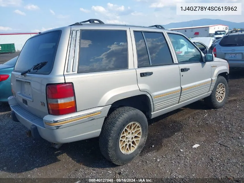 1995 Jeep Grand Cherokee Limited/Orvis VIN: 1J4GZ78Y4SC615962 Lot: 40127048