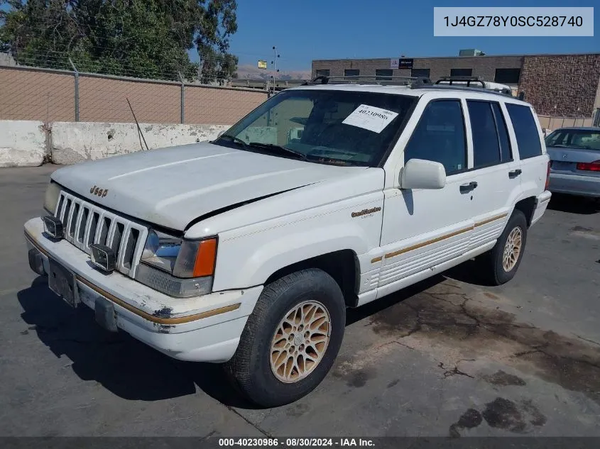 1995 Jeep Grand Cherokee Limited/Orvis VIN: 1J4GZ78Y0SC528740 Lot: 40230986