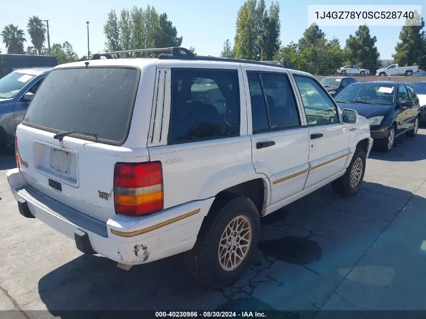 1995 Jeep Grand Cherokee Limited/Orvis VIN: 1J4GZ78Y0SC528740 Lot: 40230986