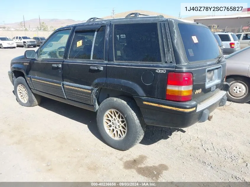 1995 Jeep Grand Cherokee Limited/Orvis VIN: 1J4GZ78Y2SC765827 Lot: 40236658