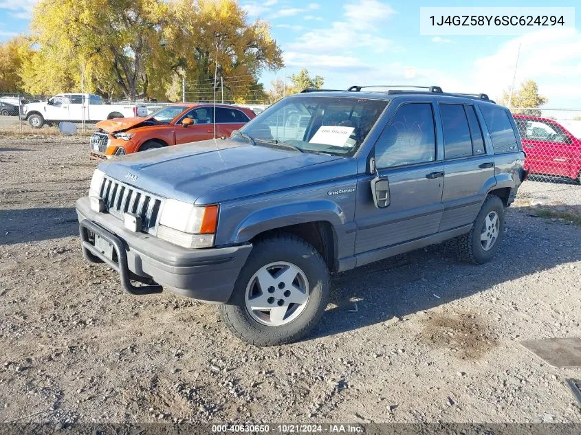 1995 Jeep Grand Cherokee Laredo VIN: 1J4GZ58Y6SC624294 Lot: 40630650