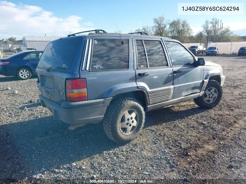 1995 Jeep Grand Cherokee Laredo VIN: 1J4GZ58Y6SC624294 Lot: 40630650