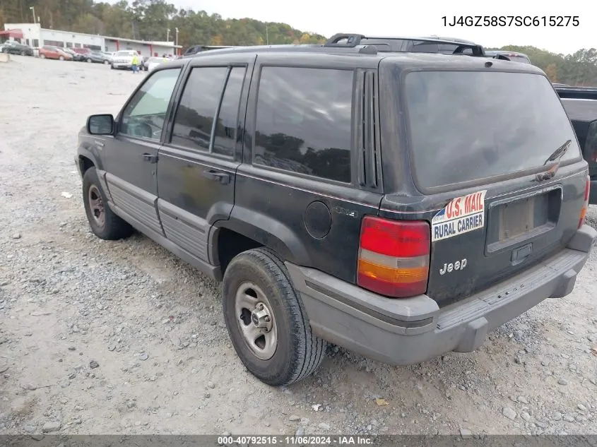 1995 Jeep Grand Cherokee Laredo VIN: 1J4GZ58S7SC615275 Lot: 40792515