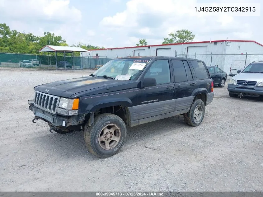 1J4GZ58Y2TC342915 1996 Jeep Grand Cherokee Laredo