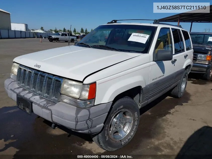 1996 Jeep Grand Cherokee Laredo VIN: 1J4GZ58S7TC211510 Lot: 40004400