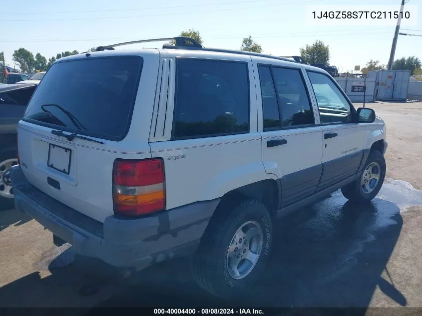 1996 Jeep Grand Cherokee Laredo VIN: 1J4GZ58S7TC211510 Lot: 40004400