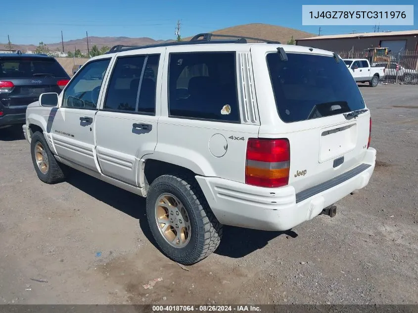 1996 Jeep Grand Cherokee Limited VIN: 1J4GZ78Y5TC311976 Lot: 40187064