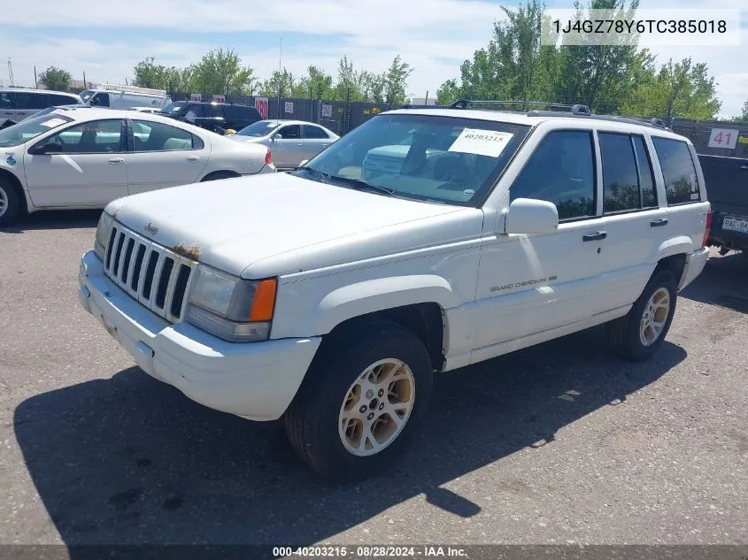 1996 Jeep Grand Cherokee Limited VIN: 1J4GZ78Y6TC385018 Lot: 40203215