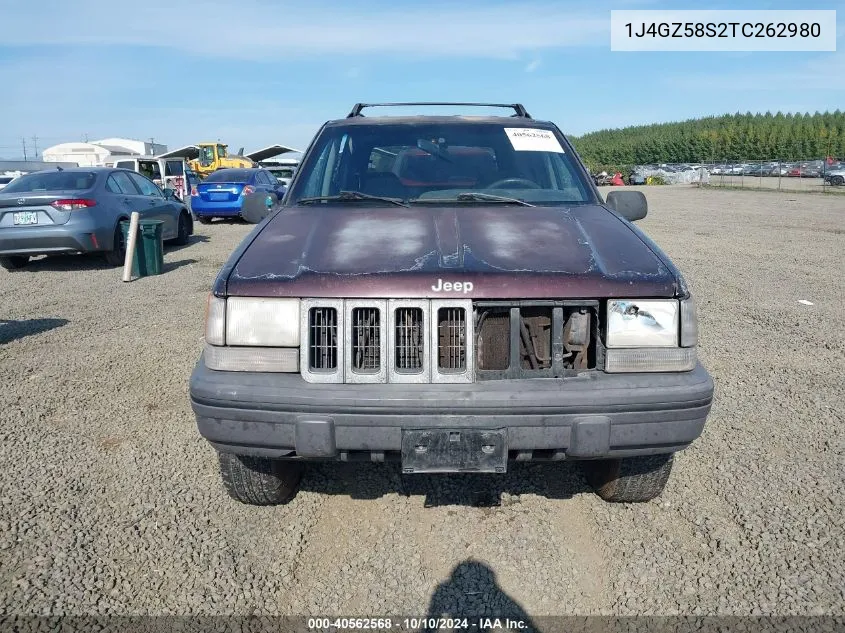 1996 Jeep Grand Cherokee Laredo VIN: 1J4GZ58S2TC262980 Lot: 40562568