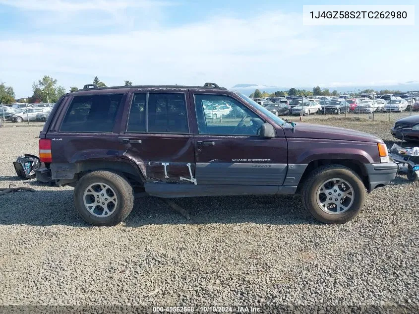 1996 Jeep Grand Cherokee Laredo VIN: 1J4GZ58S2TC262980 Lot: 40562568