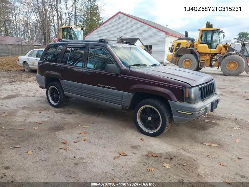 1996 Jeep Grand Cherokee Laredo VIN: 1J4GZ58Y2TC315231 Lot: 40797958