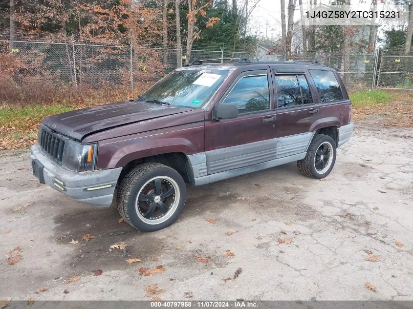 1996 Jeep Grand Cherokee Laredo VIN: 1J4GZ58Y2TC315231 Lot: 40797958