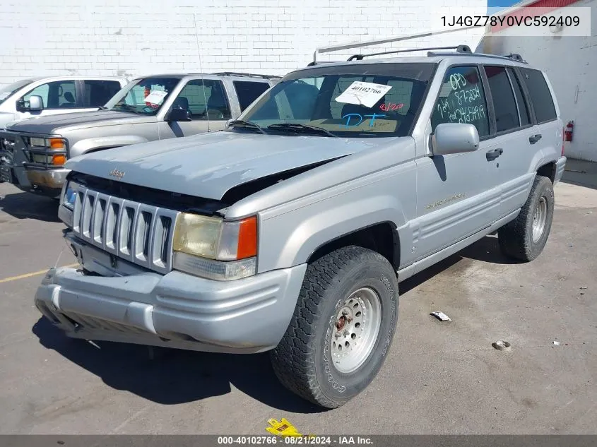 1997 Jeep Grand Cherokee Limited VIN: 1J4GZ78Y0VC592409 Lot: 40102766