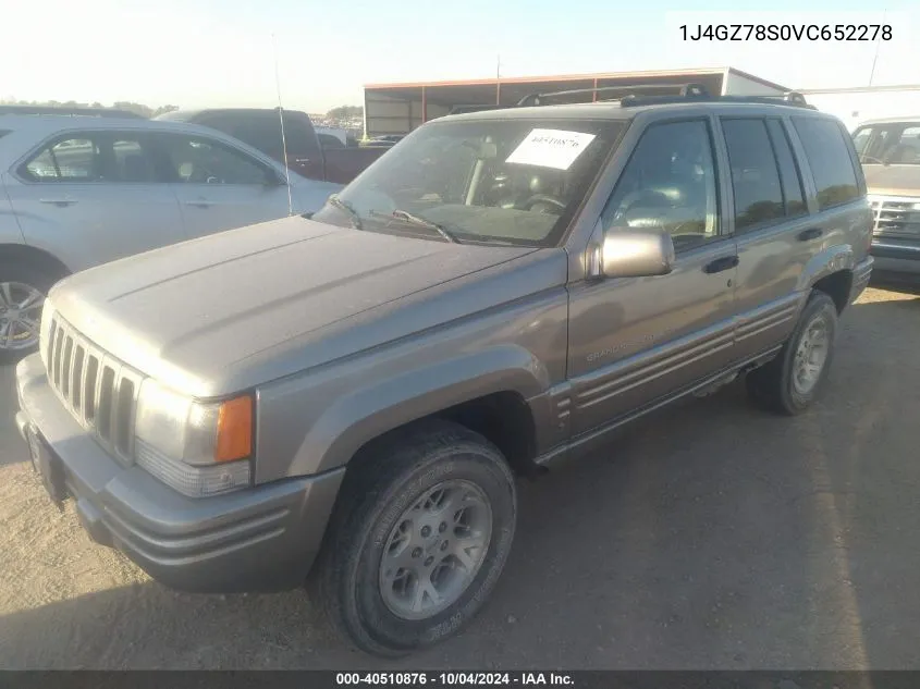 1997 Jeep Grand Cherokee Limited VIN: 1J4GZ78S0VC652278 Lot: 40510876