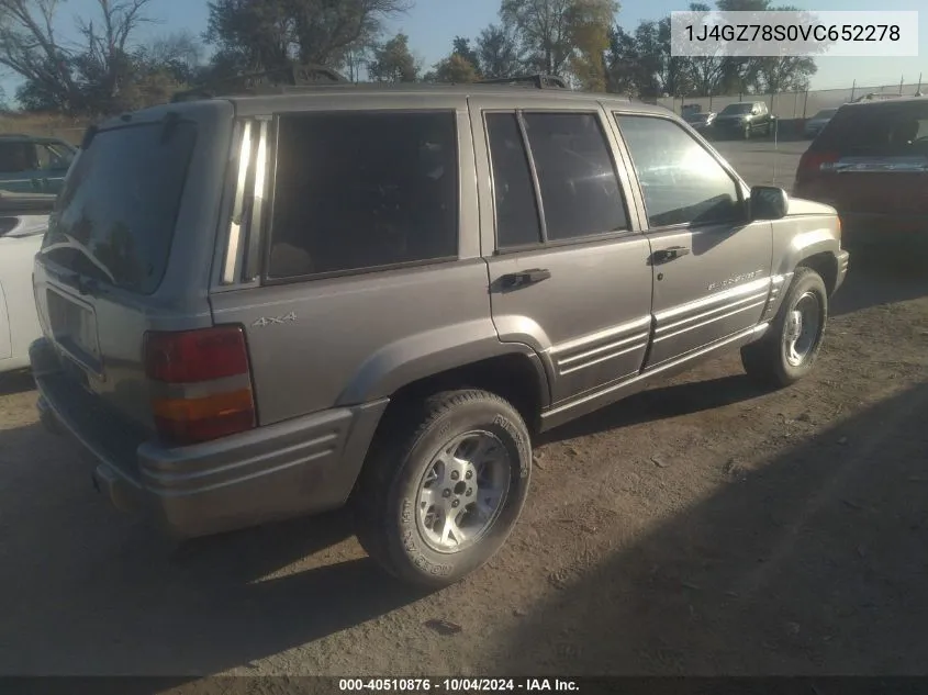 1997 Jeep Grand Cherokee Limited VIN: 1J4GZ78S0VC652278 Lot: 40510876