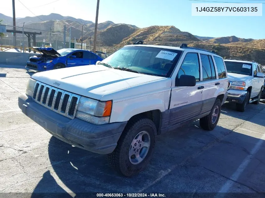 1997 Jeep Grand Cherokee Laredo/Tsi VIN: 1J4GZ58Y7VC603135 Lot: 40653063