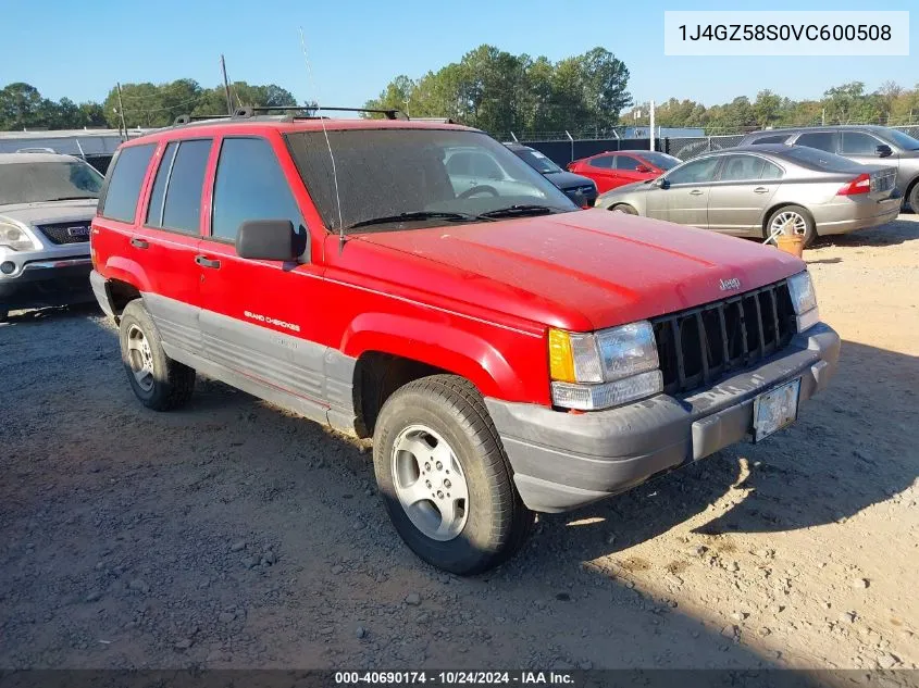 1997 Jeep Grand Cherokee Laredo/Tsi VIN: 1J4GZ58S0VC600508 Lot: 40690174