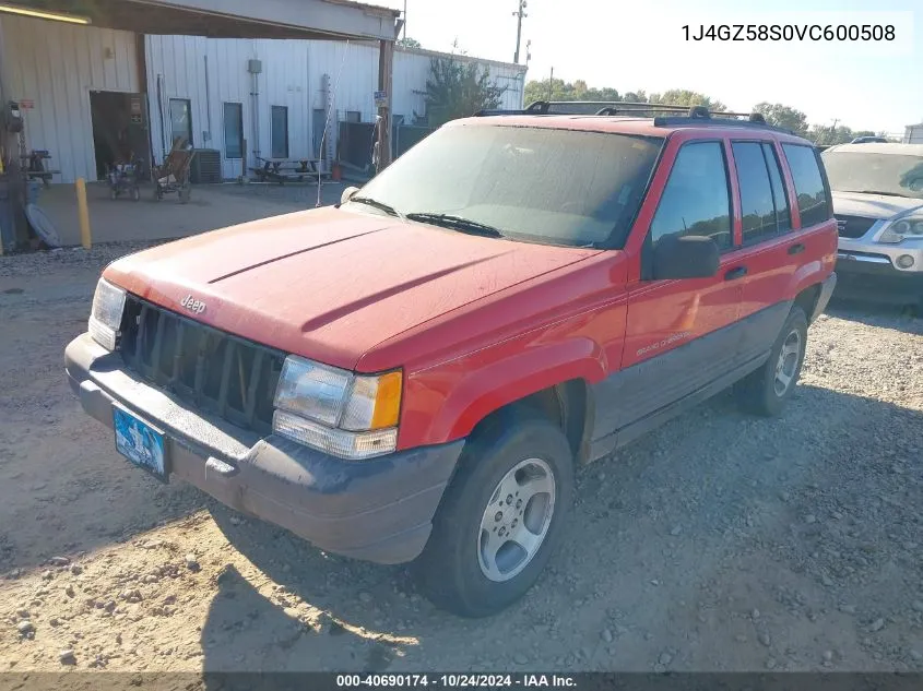 1997 Jeep Grand Cherokee Laredo/Tsi VIN: 1J4GZ58S0VC600508 Lot: 40690174