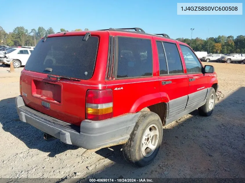 1997 Jeep Grand Cherokee Laredo/Tsi VIN: 1J4GZ58S0VC600508 Lot: 40690174