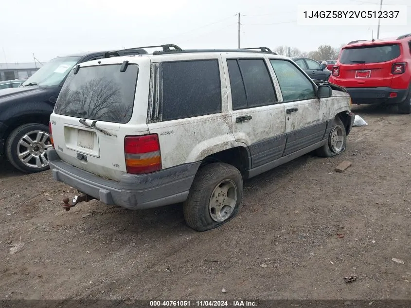 1997 Jeep Grand Cherokee Laredo/Tsi VIN: 1J4GZ58Y2VC512337 Lot: 40761051