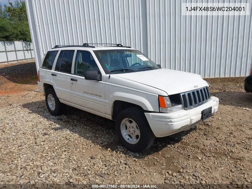 1998 Jeep Grand Cherokee Laredo VIN: 1J4FX48S6WC204001 Lot: 40127562