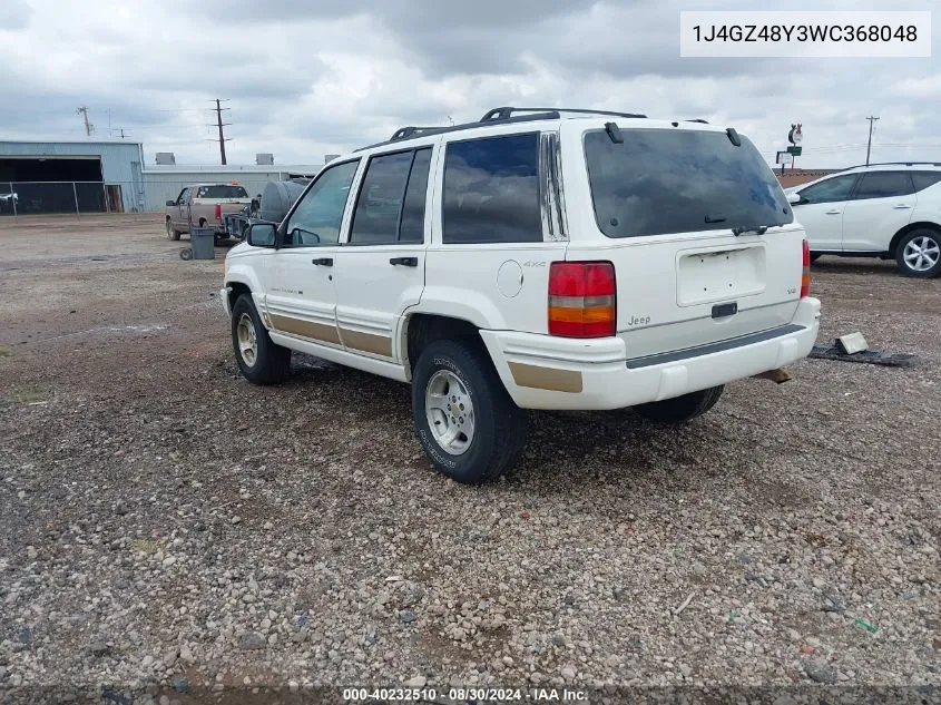 1998 Jeep Grand Cherokee Laredo VIN: 1J4GZ48Y3WC368048 Lot: 40232510