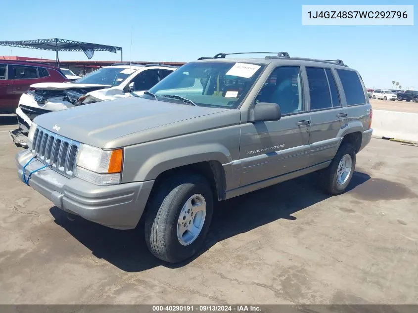 1998 Jeep Grand Cherokee Laredo VIN: 1J4GZ48S7WC292796 Lot: 40290191