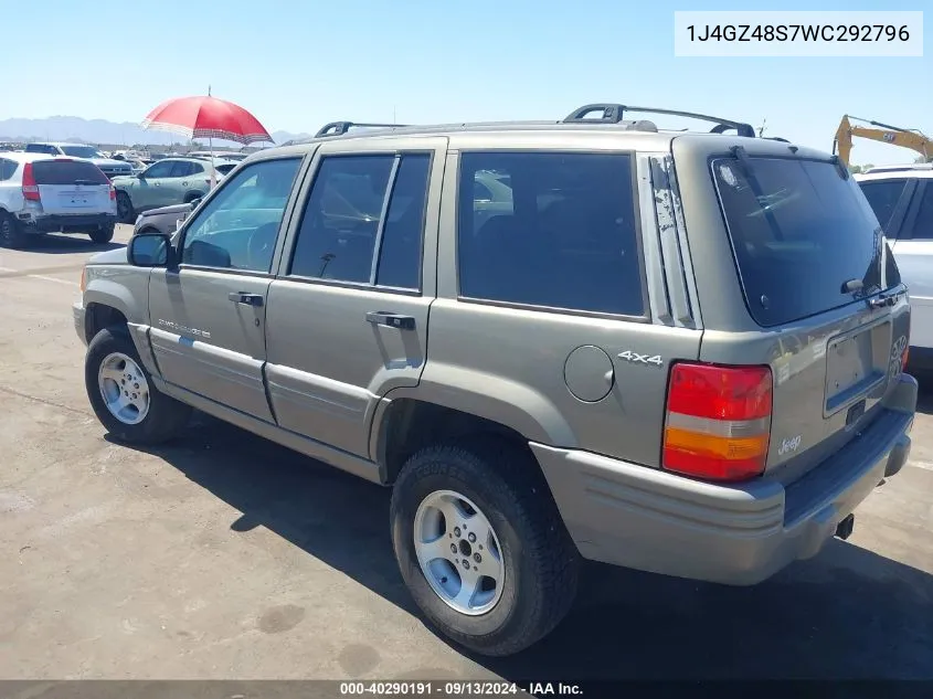 1J4GZ48S7WC292796 1998 Jeep Grand Cherokee Laredo