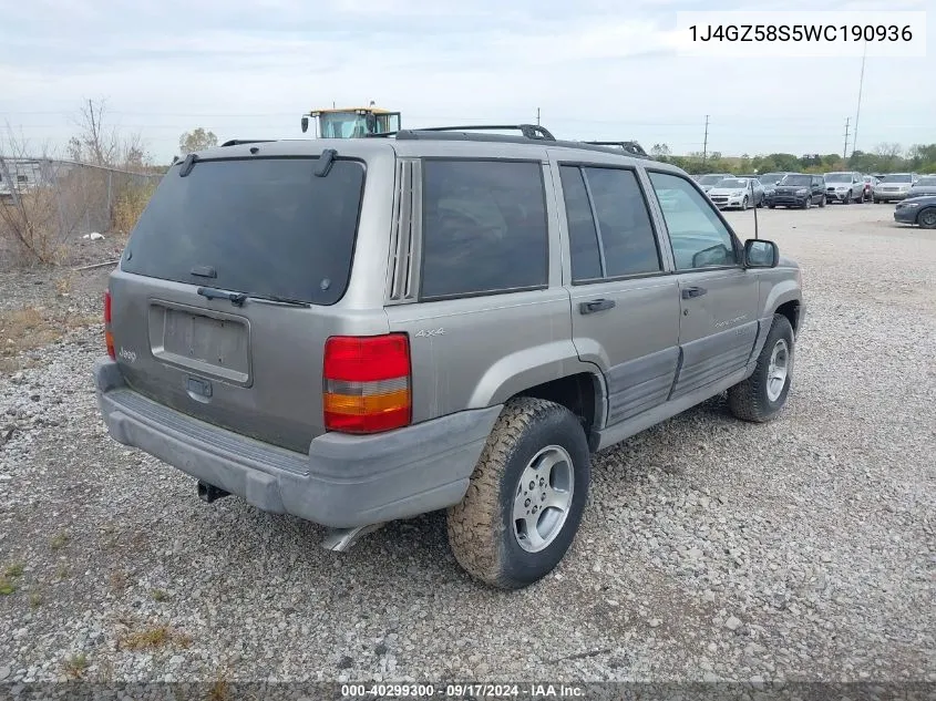 1J4GZ58S5WC190936 1998 Jeep Grand Cherokee Laredo