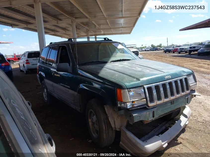 1J4GZ58S3WC237543 1998 Jeep Grand Cherokee Laredo