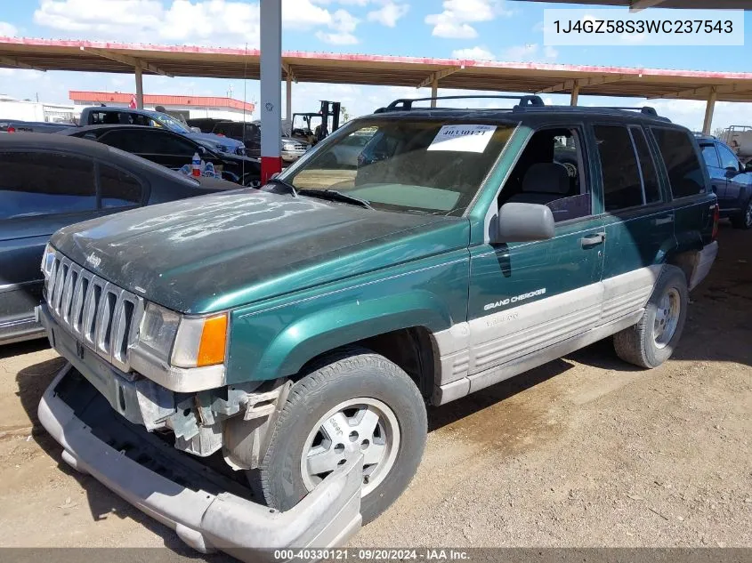 1998 Jeep Grand Cherokee Laredo VIN: 1J4GZ58S3WC237543 Lot: 40330121