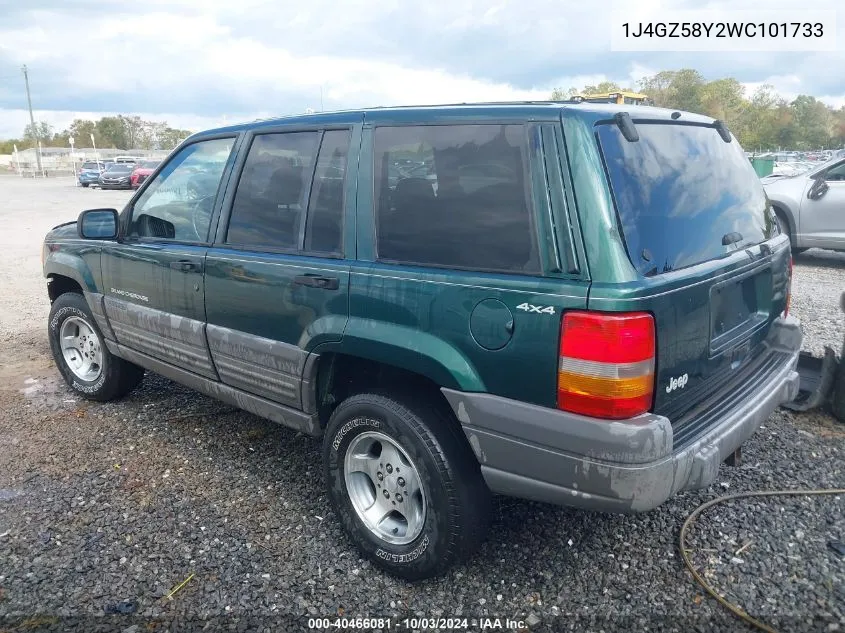 1998 Jeep Grand Cherokee Laredo VIN: 1J4GZ58Y2WC101733 Lot: 40466081